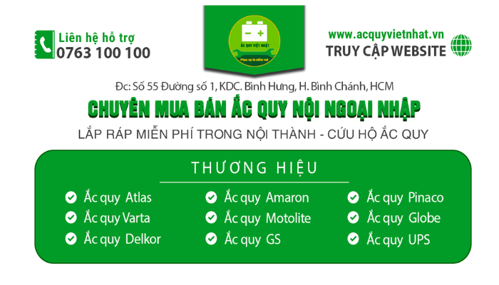 Ắc Quy Việt Nhật – Địa chỉ bán bình ắc quy uy tín trên thị trường