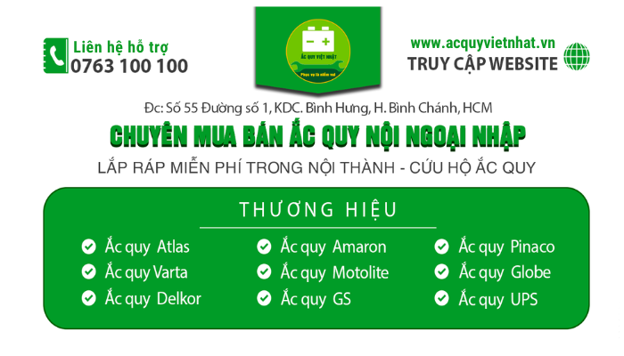 Ắc quy Việt Nhật - Địa chỉ mua bình ắc quy GS chính hãng, giá tốt tại TP.HCM
