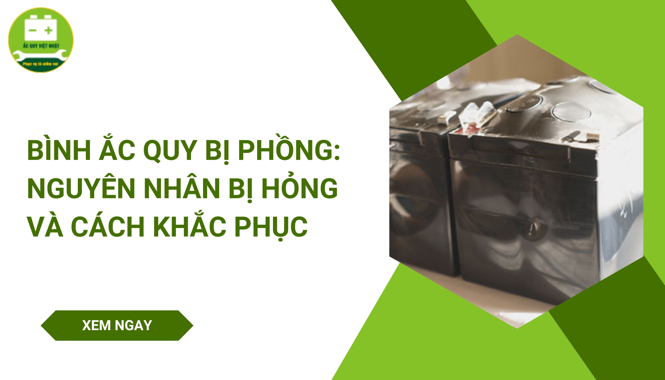 Bình ắc quy bị phồng