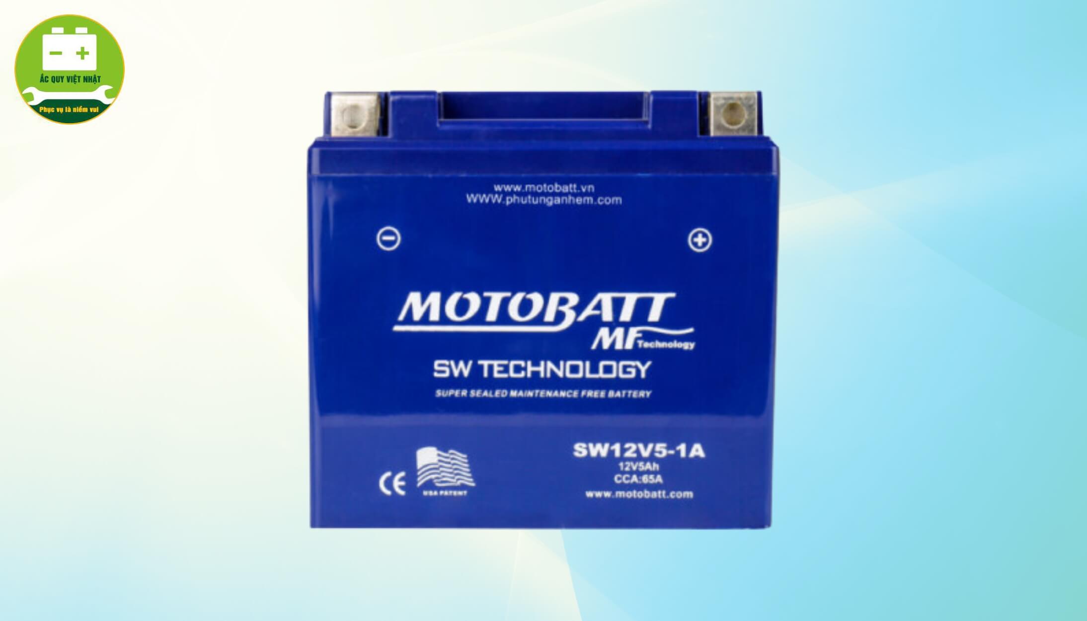 Bình ắc quy khô Motobatt SW12V5 - 1A