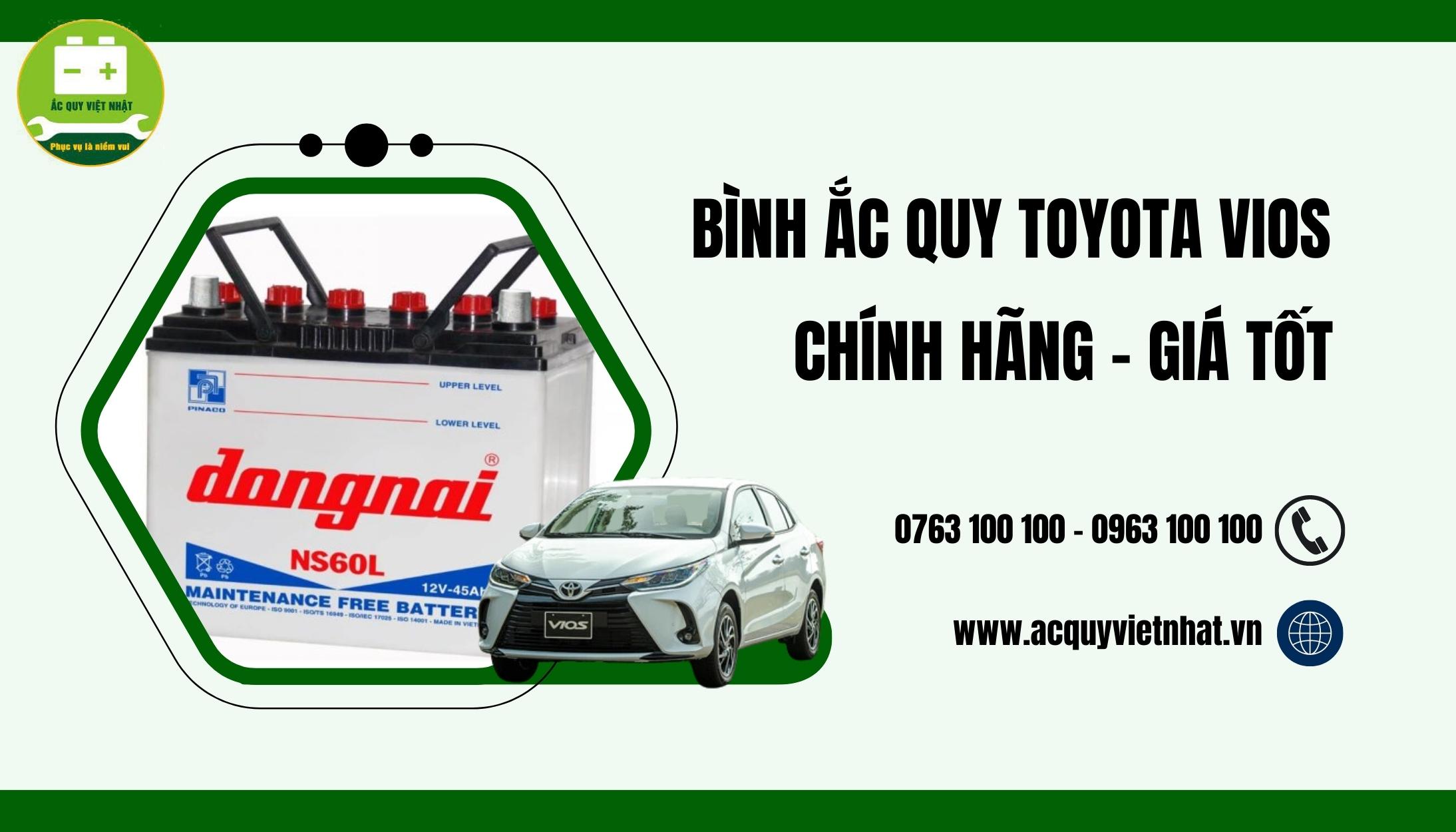 Mua acquy Toyota Vios tại Việt Nhật