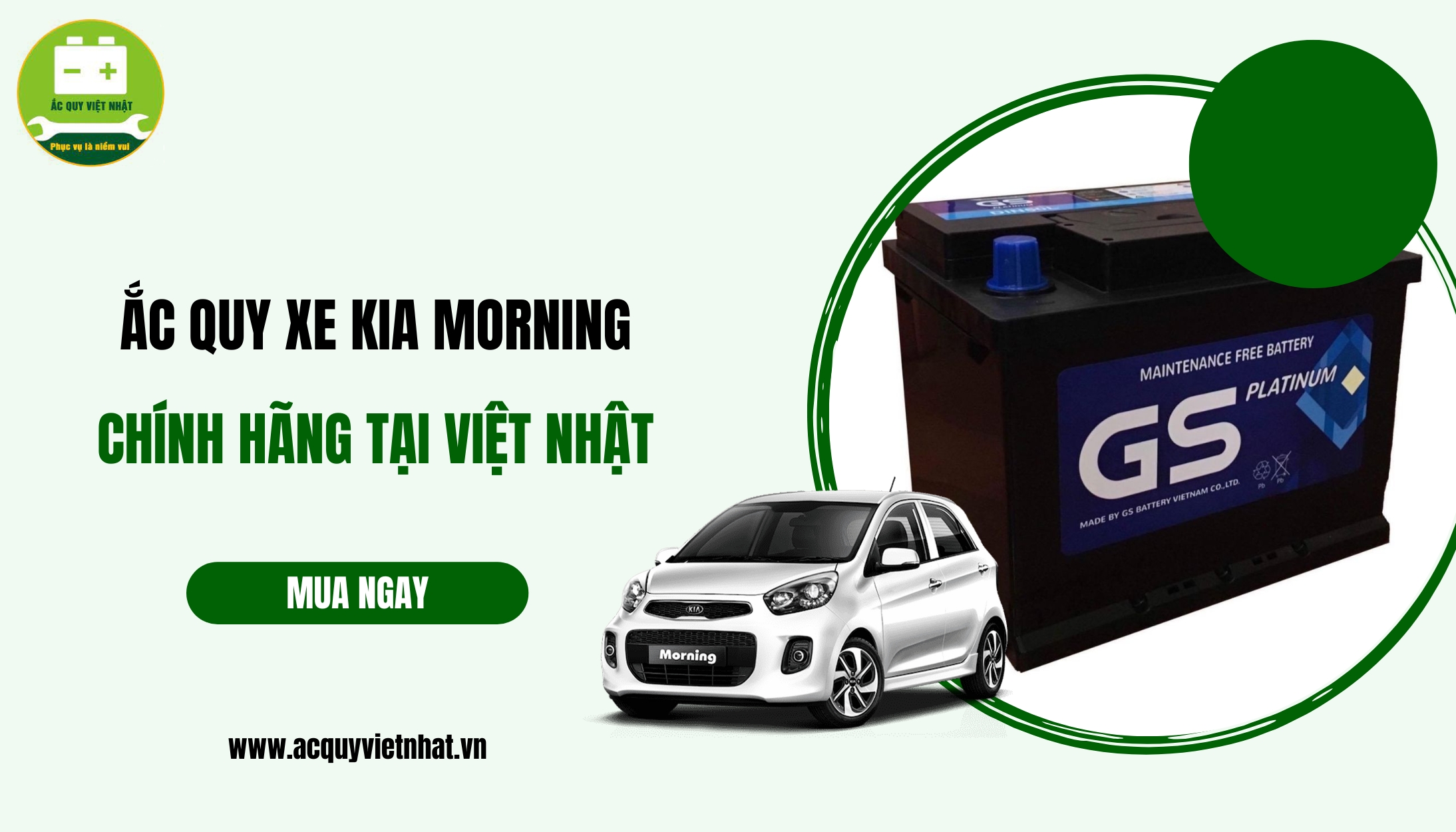 Mua ắc quy Kia Morning tại Việt Nhật