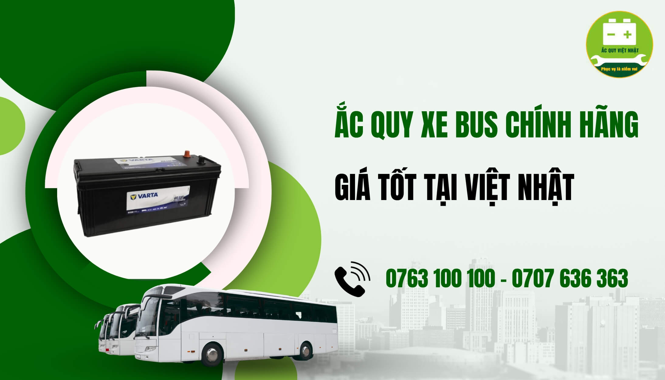 Mua ắc quy xe bus chính hãng tại Việt Nhật