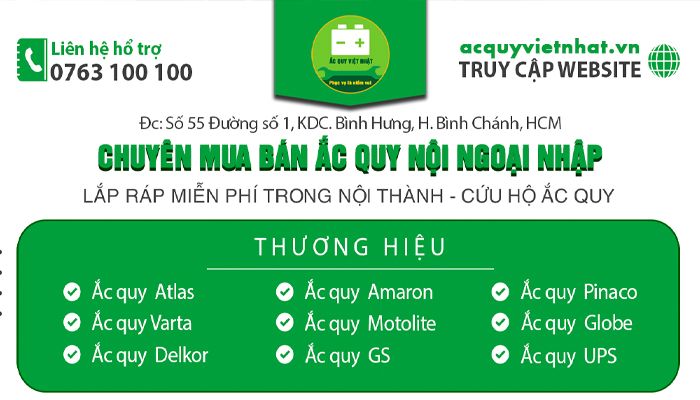 Ắc Quy Việt Nhật - Đơn vị cung cấp bình ắc quy uy tín tại TP.HCM