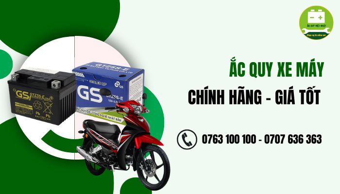 Ắc quy Việt Nhật - Địa chỉ thay, sạc bình ắc quy xe máy giá tốt