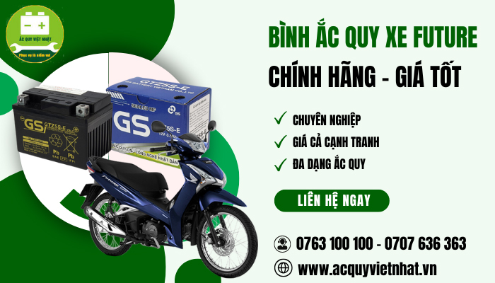 Mua bình ắc quy xe Future 125 uy tín, giá tốt tại Ắc Quy Việt Nhật