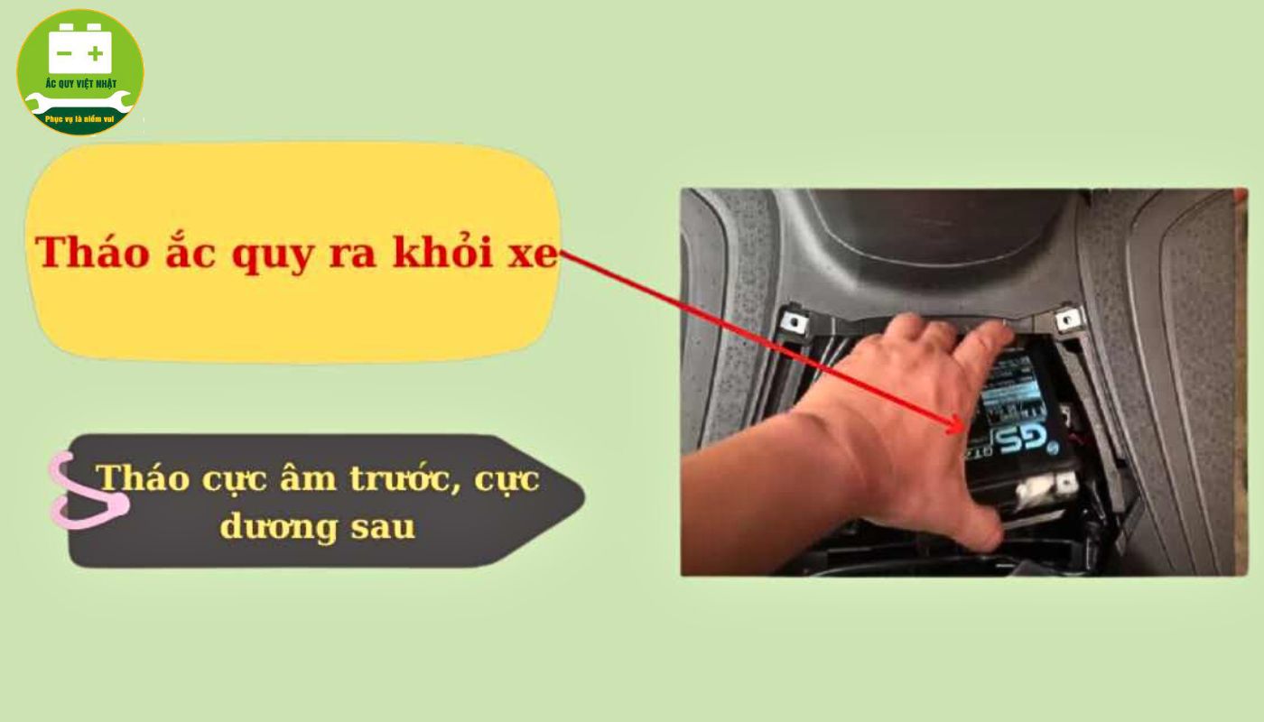 Cách tháo lắp bình ắc quy xe sh mode đời từ 2021 trở đi