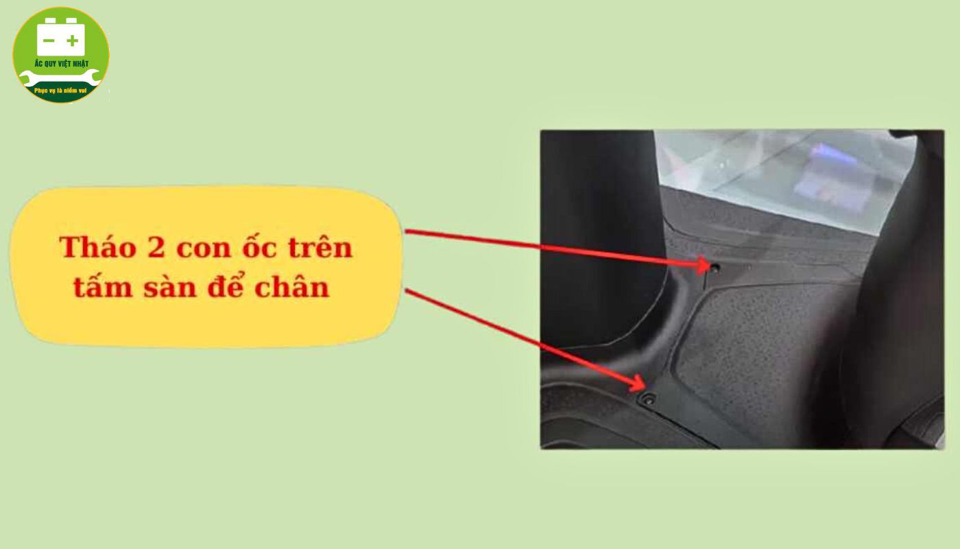 Bình ắc quy sh mode nằm ở đâu? Đối với đời từ 2021 trở đi thiì vị trí nằm ở gầm gác chân