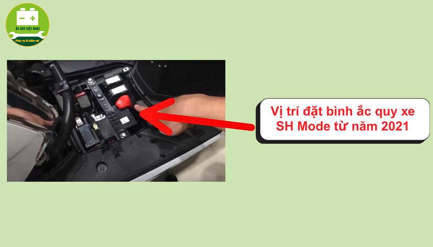 Xe sh mode bình ắc quy nằm ở đâu? Đối với đời từ 2021 trở đi nằm ở gầm gác chân
