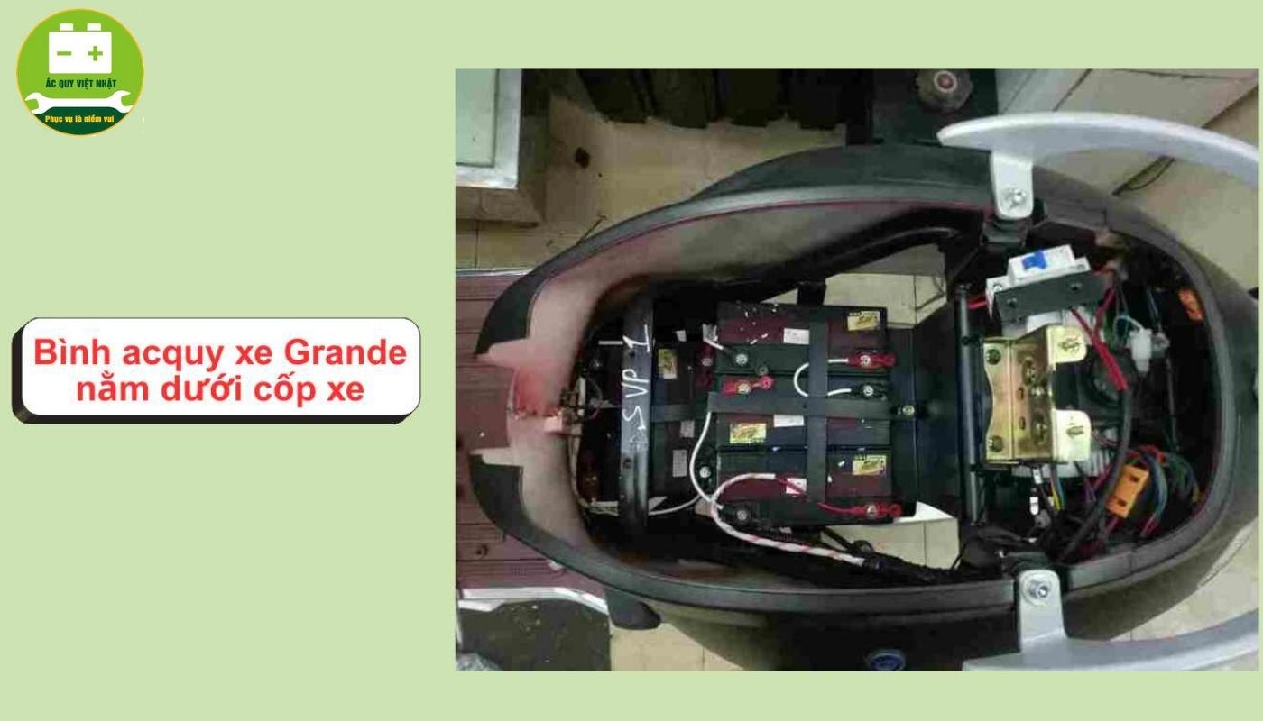 Bình ắc quy xe Grande nằm ở đâu? Vị trí ở cốp xe