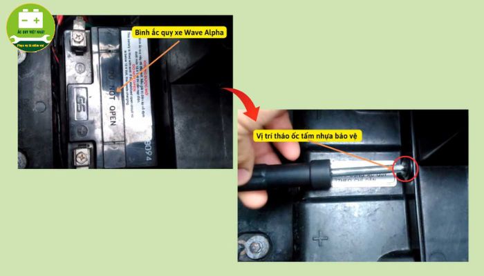 Tháo tấm nhựa bảo vệ cốp
