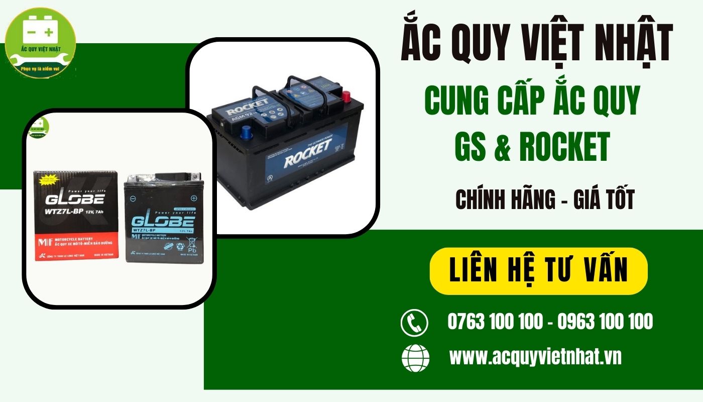 Liên hệ đặt mua ắc quy GS và Rocket tại Ắc Quy Việt Nhật