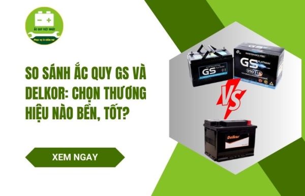 So sánh ắc quy GS và Delkor